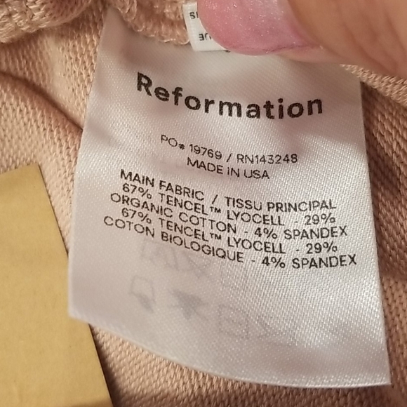 💕REFORMATION💕 Cirrus Crop Straight Leg Knit Pants S NWT - Picture 15 of 15